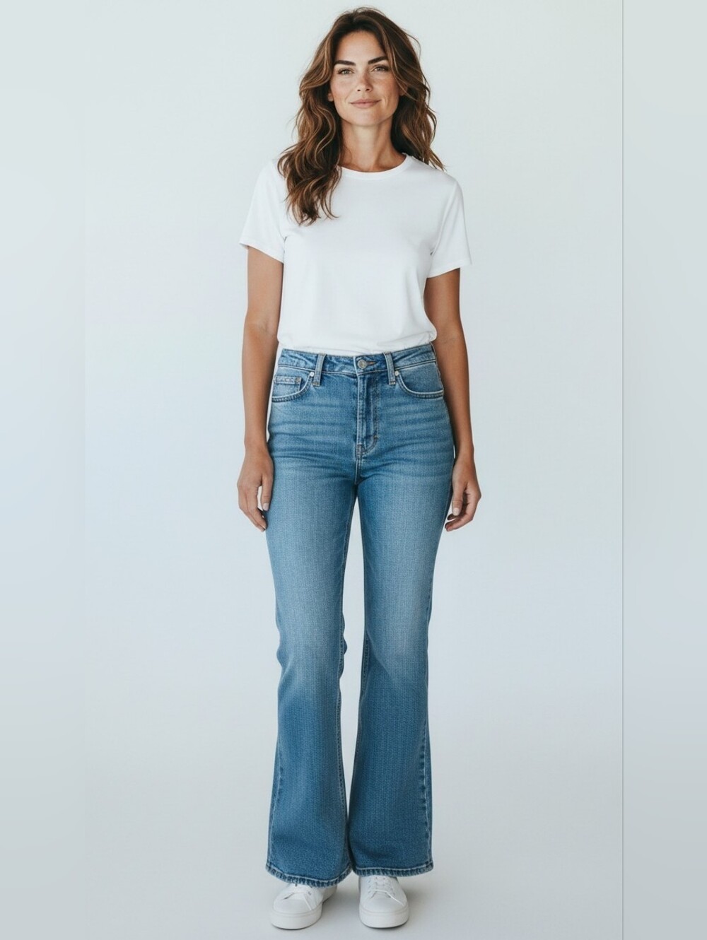 Jones New York Sports Premium Denim Stretch Flare Jean Misses Size 12